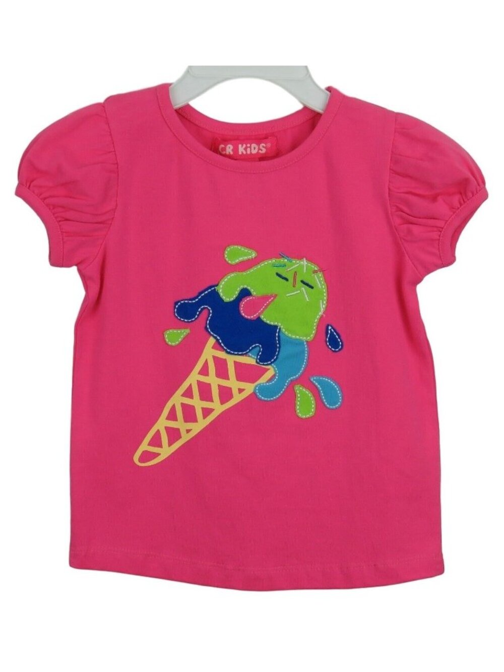 CR Kids Top Girls Size 2T Ice Cream Cone Pink by Globaltex Applique